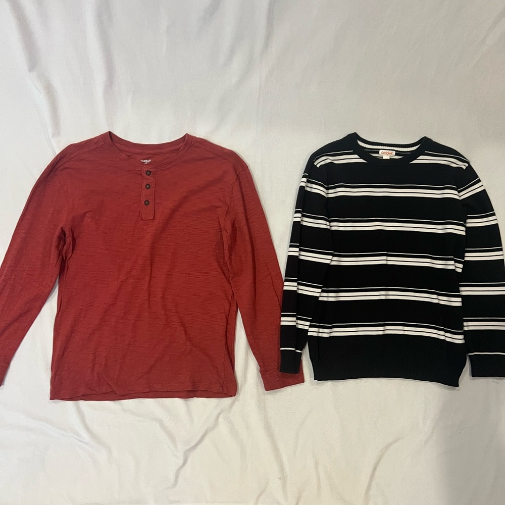2 Cat & Jack Boys XL dressy long sleeve shirts
